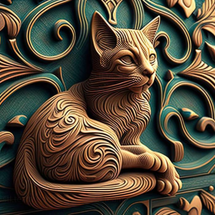 3D модель Знаменитое животное индийской кошки (STL)